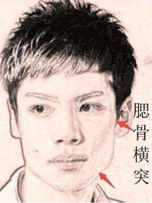 腮骨宽大的男人面相图片