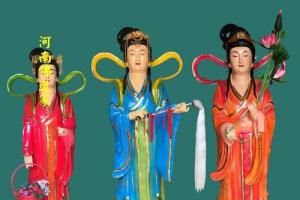 七仙女塑像神像七姑娘雕塑树脂材质河南佛道家厂家直销