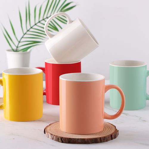 家用多色陶瓷杯子水杯马克杯茶杯咖啡杯早餐杯女办公室