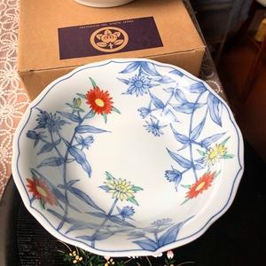 日本瓷器国民用瓷第一品牌橘吉青花彩绘面碗