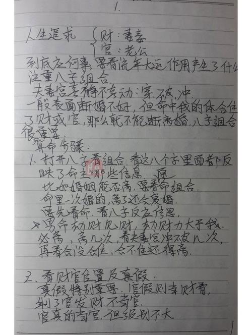 杨清娟盲派八字深圳班全程笔记手写