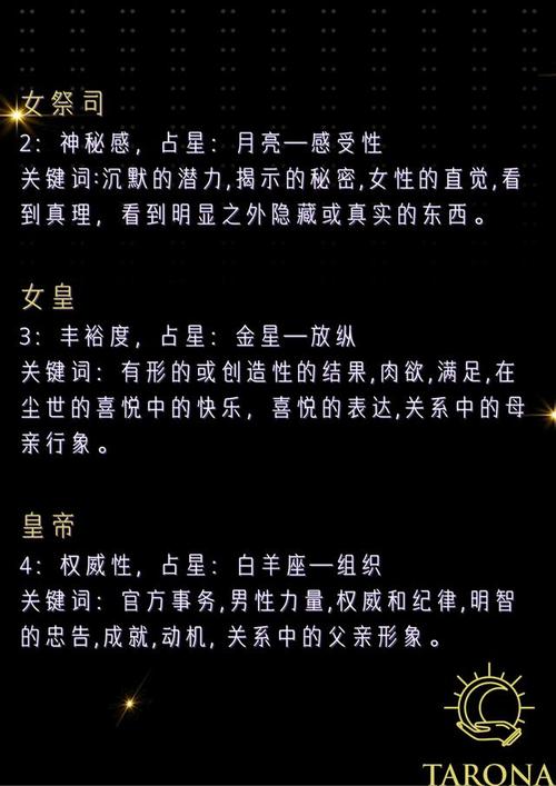 塔罗牌大阿尔卡纳数字含义与占星