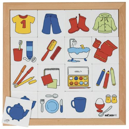 荷兰educo幼儿综合配对游戏关联物品幼儿园教具拼图