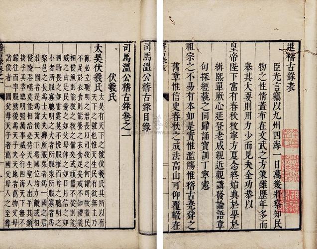 1257宋司马光撰司马温公稽古录二十卷