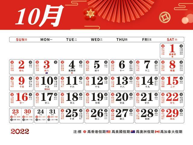 2022年日历表,阳历阴历,宜忌事项,国外假期标注,值得收藏