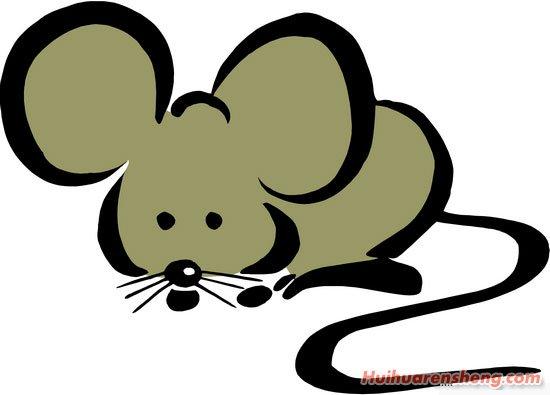 十二生肖鼠简笔画图片 老鼠简笔画法大全(7)