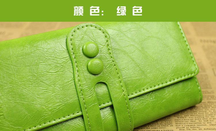 **士钱包手拿包加工定制 是 图案 纯色 材质 pu皮 硬度 硬 颜色 绿色