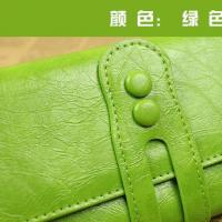 **士钱包手拿包加工定制 是 图案 纯色 材质 pu皮 硬度 硬 颜色 绿色
