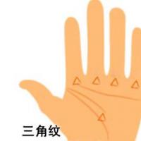 手掌上的手纹有几条线构成三角形的纹路,称为「三角纹」.