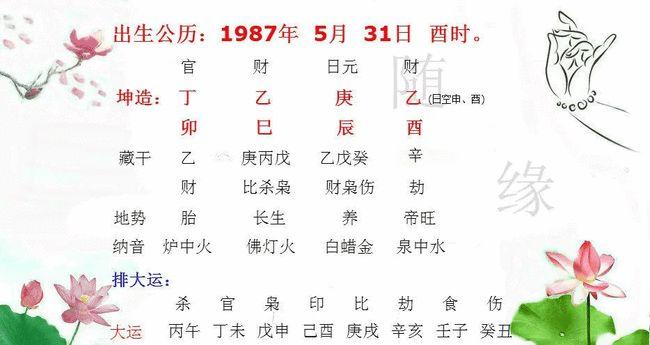 丁卯日富贵八字实例_八字算命_免费八字算命