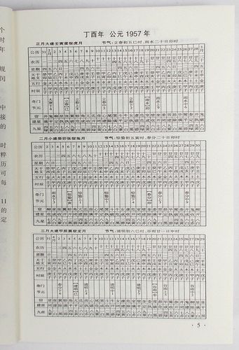 易学万年历1957-2050年历表