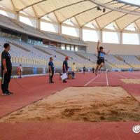 山东省第25届运动会田径测试赛在日照奎山体育中心举行