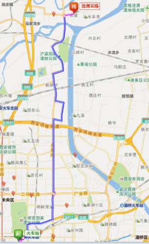 西安火车站有去泾渭五路的公交车吗