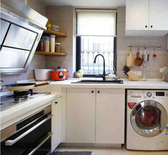 洗衣机放厨房合理么 4款滚筒洗衣机房厨房风水位置设计图