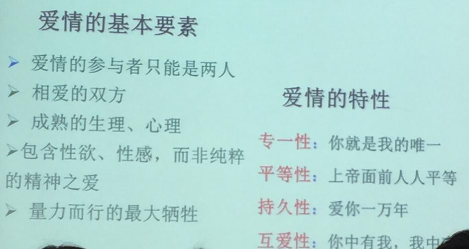 大学心理课的爱情定义