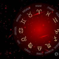 设置生肖图标,金星星座,金象星座..星座星座.占星术符号集.红色夜空和