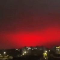 原创浙江舟山出现血红色天空是何原因是自然现象还是灾难前兆