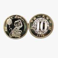 2016猴年纪念币第二轮生肖纪念币猴币面值10元二轮猴币送小圆盒