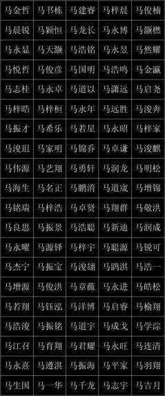 马姓男孩起名两个字图文