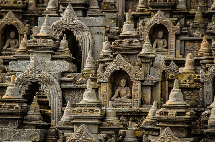 亚洲寺庙,印度尼西亚,婆罗浮屠佛塔,婆罗浮屠佛塔